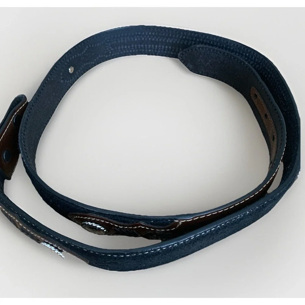 Nocona‎ Western Cowboy Aztec Ribbon Leather BELT 42